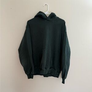 Madewell Mens The McCarren Midweight Hoodie Sweatshirt in Forest Green